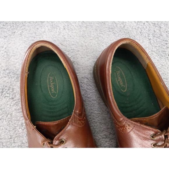 Rockport Mens Leather Dress Shoes 9W Oxfords Brown Wingtip Lace Up Wide - Picture 8 of 11